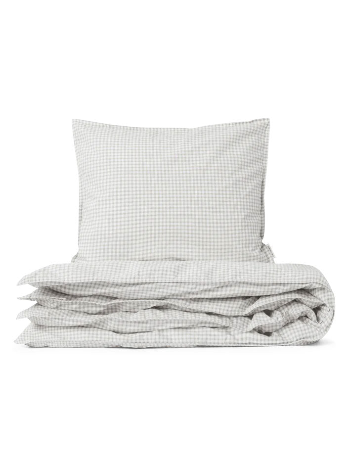 Voksen sengetøj fra Studio Feder (140x200) - Gingham Mini Grey