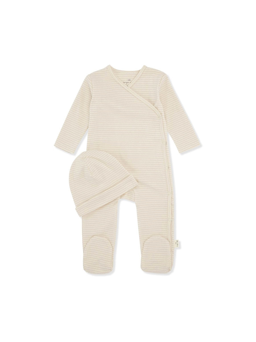 Newborn heldragt med hue fra Konges Sløjd - Rose Smoke