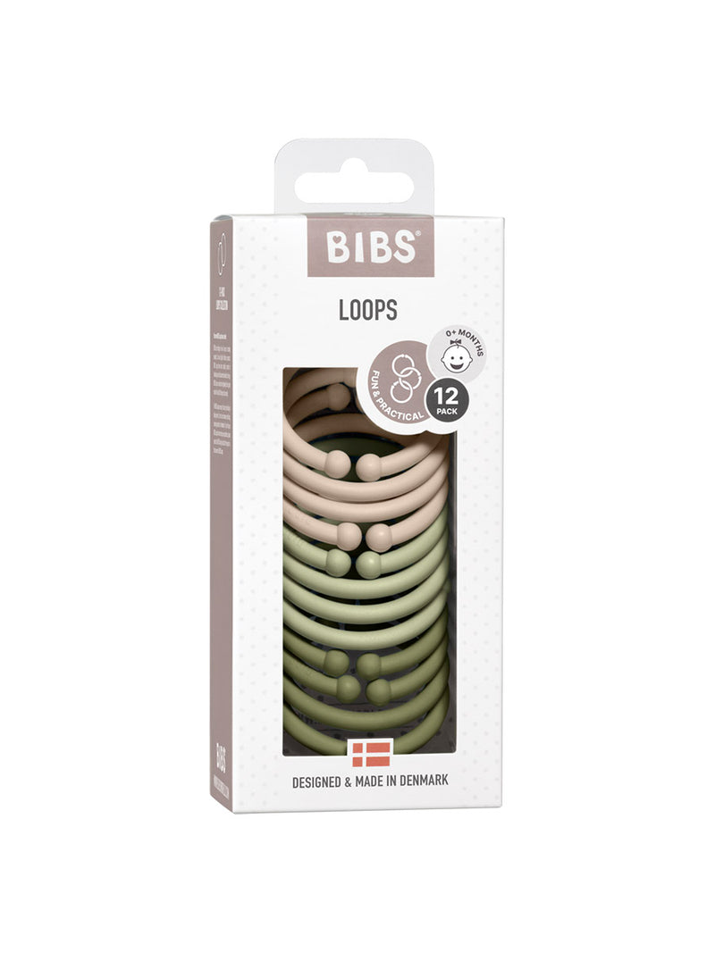 Loops fra BIBS (12 stk) - Vanilla / Sage / Olive