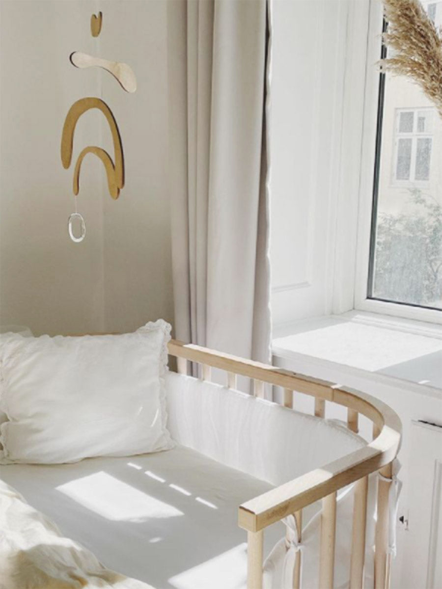 Babybay Boxspring i ubehandlet træ