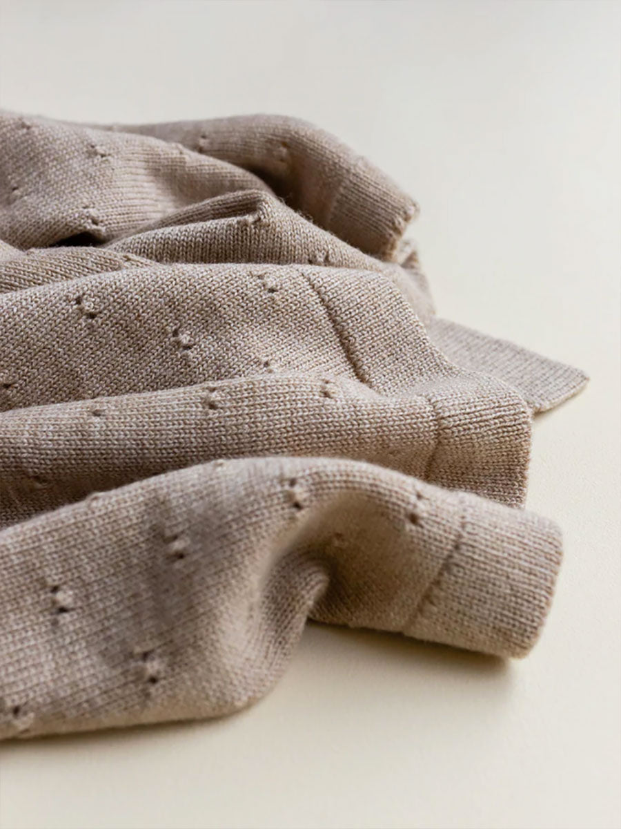 Hvid Knitware baby tæppe