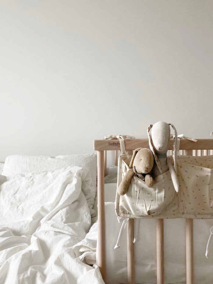 Bedside crib fra Babybay - XXL ubehandlet træ